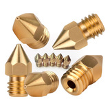 Kit 5 Bicos Nozzle Hotend 1 75mm Mk8 0 4 0 6 0 8 1 0 Ender