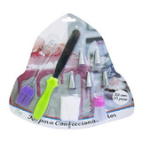 Kit 5 Bicos P bolo Espatula Saco Adaptador Pincel
