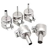 Kit 5 Bicos Para Soprador De Ar Quente Estação De Solda 850 702 701 Com Parafuso E Abraçadeira 22mm