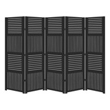 Kit 5 Biombo Horizontal Vertical Preto Sanfonado Separador Folha Painel Divisória Com Dobradiça Jt Home