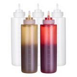 Kit 5 Bisnagas Para Molhos Xaropes Syrups De Drinks Caldas