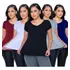 Kit 5 Blusa Camiseta Bata Feminina Soltinha Academia Fitness