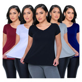 Kit 5 Blusa Camiseta