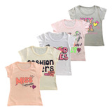 Kit 5 Blusa Manga