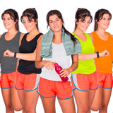 Kit 5 Blusa Regata Feminina Academia