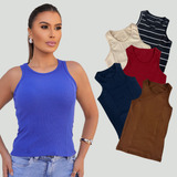 Kit 5 Blusa Regata