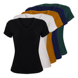 Kit 5 Blusas Camiseta