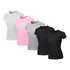 Kit 5 Blusas Feminina Tshirt Algodão Camiseta Baby Look