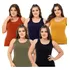 Kit 5 Blusinha Alça Larga Malha