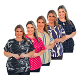 Kit 5 Blusinhas Camiseta