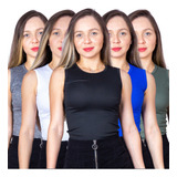 Kit 5 Blusinhas Feminina