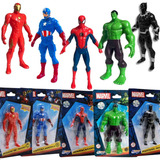 Kit 5 Bonecos Colecionável Marvel Avengers Vingadores Disney