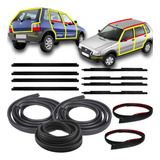 Kit 5 Borrachas Portas Frisos Pestanas Uno Mille 2004 A 2010