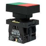 Kit 5 Botão Duplo Pulsador Para Comando 22mm Metaltex