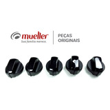 Kit 5 Botões Para Fogão Mueller Piacere G5 Mesa Inox