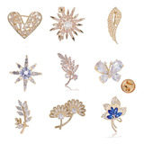 Kit 5 Broche De Strass Cristal