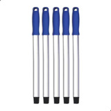 Kit 5 Cabo Aluminio 1 40 Metros Manopla Azul Liso Rosca