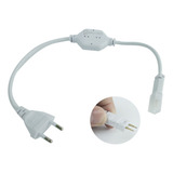 Kit 5 Cabo De Alimentação Rabicho P Mangueira Led Chata 6mm Cor Da Luz Branco 110v 220v