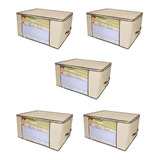 Kit 5 Caixa Organizadora Organizador Multiuso Tnt 60x45x30