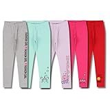 Kit 5 Calça Legging Infantil Menina Em Cotton Tamanho 1 Ao 10  BR  Numérico  10  10 