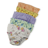 Kit 5 Calcinhas Meninas Infantil Algodão Lisas E Estampadas