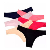 Kit 5 Calcinhas Tanga Sem Costura Corte A Laser Atacado