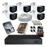 Kit 5 Câmeras Day/night Ahd 720p 1.0mp Dvr 8ch Acesso Remoto