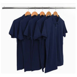 Kit 5 Camisa Polo Masculina Básica Sem Bolso Atacado 