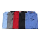 Kit 5 Camisa Social Masculina Manga Curta Sortidas Promoção
