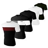 Kit 5 Camisas 100 Algodão Camisetas Básica Personalizada M PRETO 