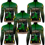 Kit 5 Camisas Agro Fazenda Trator Agricultura Proteção Uv