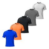Kit 5 Camisas Camiseta Slim Fit Esportiva P academia Casual