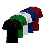 Kit 5 Camisas Camisetas Masculina Slim Voker Premium 100 Algodão G Azul Branco Preto Verde E Vermelho