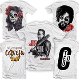 Kit 5 Camisas Camisetas Séries Filmes