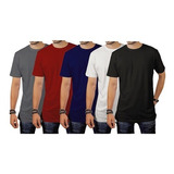 Kit 5 Camisas Masculina Camiseta Básica Malha Fria Oferta