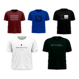 Kit 5 Camisas Plus Size G1 Ao G4 Camisetas Masculina
