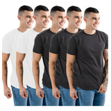 Kit 5 Camiseta Camisa Masculina Básica
