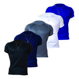 Kit 5 Camiseta Masculina Dry Fit Pro Academia Treino Fitness