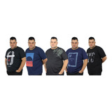 Kit 5 Camiseta Masculinas Plus Size Promoção Revenda Atacado
