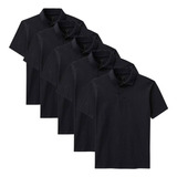 Kit 5 Camiseta Polo Basica Masculina Malwee 100  Algodão