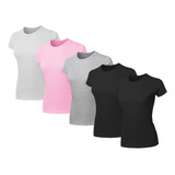 Kit 5 Camisetas Babylook