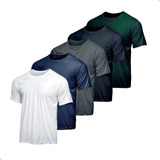 Kit 5 Camisetas Básicas Masculina Dry Fit Lisa Tradicional