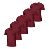 Kit 5 Camisetas Básicas Slim Fit Lisa Algodão Premium Camisa