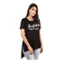 Kit 5 Camisetas Blusa Camisa Long Line Feminina Estampadas