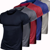 Kit 5 Camisetas Dry Fit Anti Suor Linha Premium Uv 889
