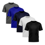 Kit 5 Camisetas Dry Lisa Básica Proteção Uv Academia Treino