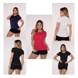 Kit 5 Camisetas Feminina