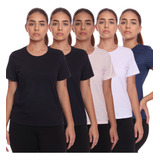 Kit 5 Camisetas Feminina