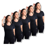 Kit 5 Camisetas Feminina