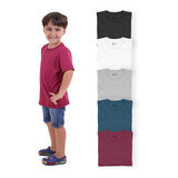 Kit 5 Camisetas Infantil Menino Básica